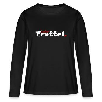 Cher idiot maladroit - T-shirt manches longues Premium bio Femme - noir - Devant - Julia (174cm)