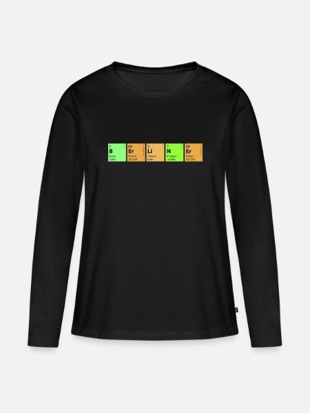 Chemie Berliner - Frauen Premium Bio Langarmshirt - Schwarz