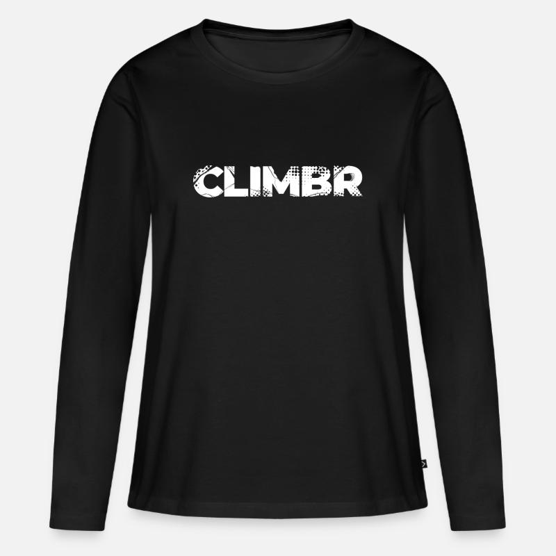 CLIMBR: A design for climbers - Women's Premium Organic Long Sleeve Shirt - black