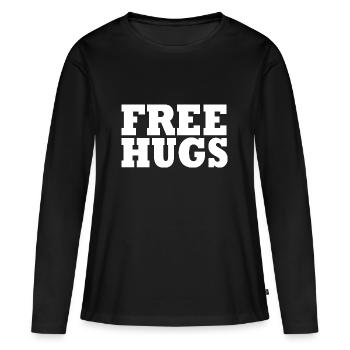 Free Hugs - T-shirt manches longues Premium bio Femme - noir - Devant - Julia (174cm)