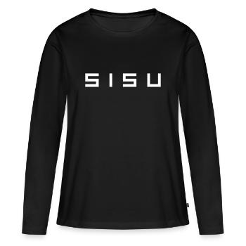 Sisu - Frauen Premium Bio Langarmshirt - Schwarz - Vorne - Julia (174cm)