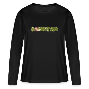 Escargot du dimanche - T-shirt manches longues Premium bio Femme - noir - Devant - Julia (174cm)