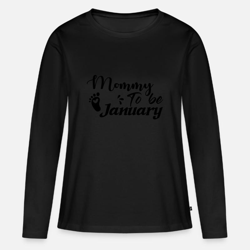 Werdende Mutter Januar - Frauen Premium Bio Langarmshirt - undefined