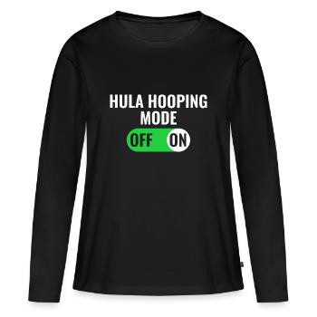 Hula Hooping mode to sport hoop - Women's Premium Organic Long Sleeve Shirt - black - Front - Julia (174cm)