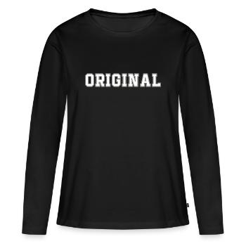 Original - Frauen Premium Bio Langarmshirt - Schwarz - Vorne - Julia (174cm)