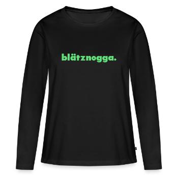 Blätznogga. - T-shirt manches longues Premium bio Femme - noir - Devant - Julia (174cm)