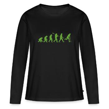 Evolution Hockey - T-shirt manches longues Premium bio Femme - noir - Devant - Julia (174cm)