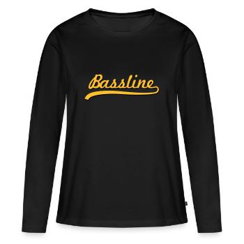 Bassline / Dubstep / Techno / Bass - T-shirt manches longues Premium bio Femme - noir - Devant - Julia (174cm)