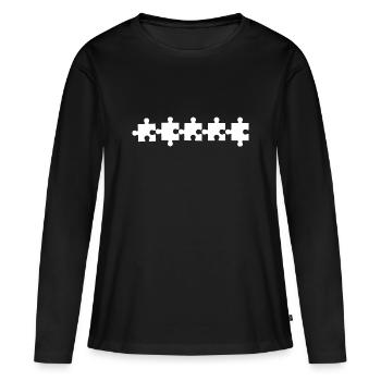 Puzzle - T-shirt manches longues Premium bio Femme - noir - Devant - Julia (174cm)