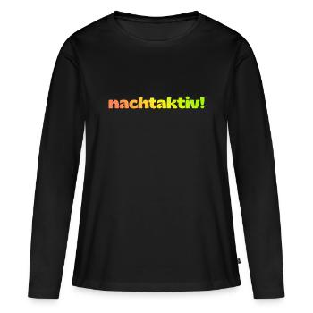nocturne! - T-shirt manches longues Premium bio Femme - noir - Devant - Julia (174cm)