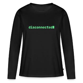 Feeling Disconnected | Developer mood  - Frauen Premium Bio Langarmshirt - Schwarz - Vorne - Julia (174cm)
