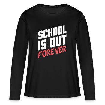 école - T-shirt manches longues Premium bio Femme - noir - Devant - Julia (174cm)