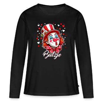 Kölner Karneval Kölsch Kölle Alaaf Bützje Veedel - Frauen Premium Bio Langarmshirt - Schwarz - Vorne - Julia (174cm)