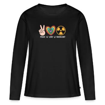 Radiologie Nuklear Atom Nuklearmedizin - Frauen Premium Bio Langarmshirt - Schwarz - Vorne - Julia (174cm)