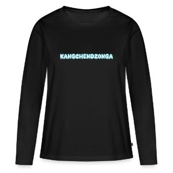 Trekking Kangchendzoenga - T-shirt manches longues Premium bio Femme - noir - Devant - Julia (174cm)