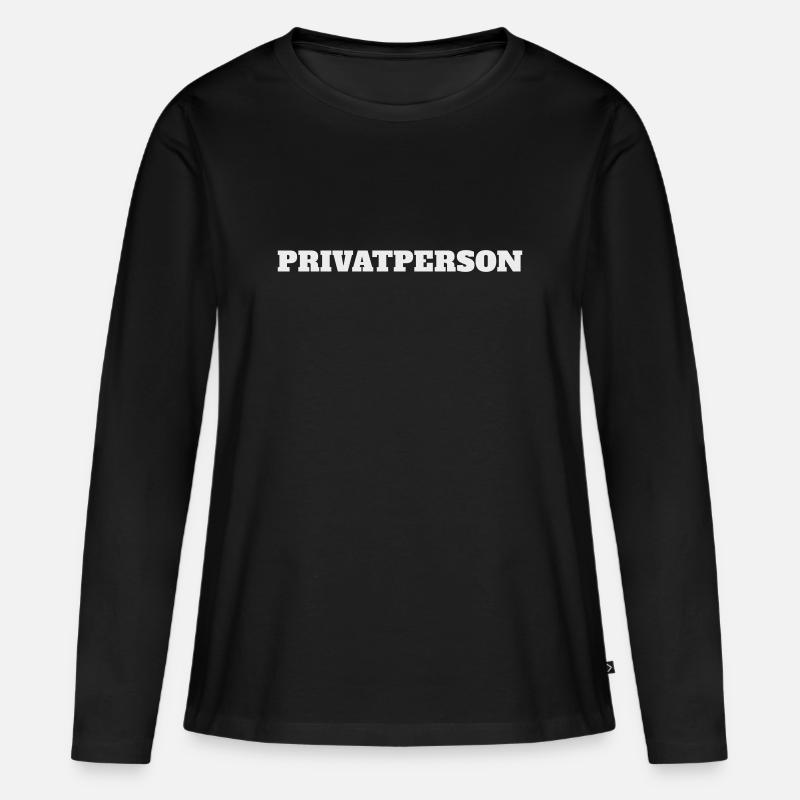 Privatperson - Frauen Premium Bio Langarmshirt - Schwarz