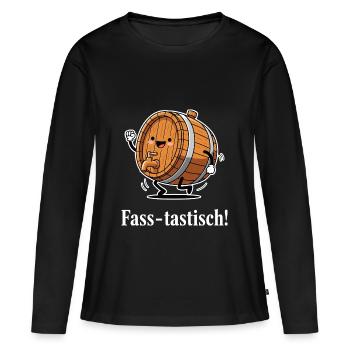Fass-tastisch ! - Frauen Premium Bio Langarmshirt - Schwarz - Vorne - Julia (174cm)