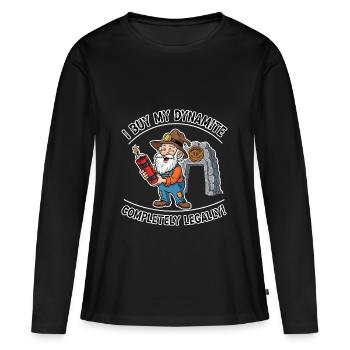 Dynamit-Miner ! - Frauen Premium Bio Langarmshirt - Schwarz - Vorne - Julia (174cm)