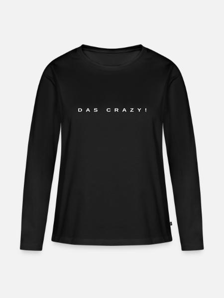 das crazy - Frauen Premium Bio Langarmshirt - Schwarz