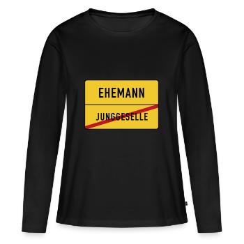 Mari de Bachelor - T-shirt manches longues Premium bio Femme - noir - Devant - Julia (174cm)