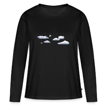 Clouds - Women's Premium Organic Long Sleeve Shirt - black - Front - Julia (174cm)