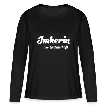 Imker aus Leidenschaft Imker Bienenzüchter Bienen - Frauen Premium Bio Langarmshirt - Schwarz - Vorne - Julia (174cm)
