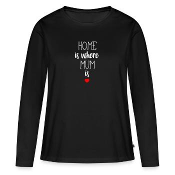 Muttertag - Frauen Premium Bio Langarmshirt - Schwarz - Vorne - Julia (174cm)