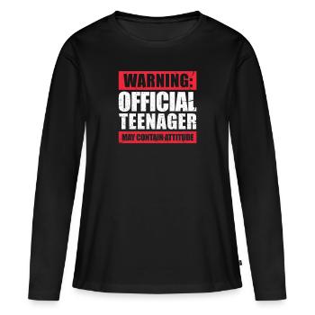 Cadeau d'anniversaire 13 ans 13 ans Bday - T-shirt manches longues Premium bio Femme - noir - Devant - Julia (174cm)