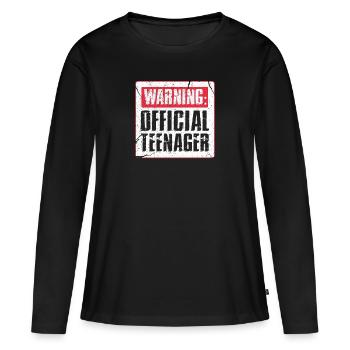 Cadeau d'anniversaire 13 ans 13 ans Bday - T-shirt manches longues Premium bio Femme - noir - Devant - Julia (174cm)