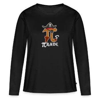 Pi Pirate Math Math Nerd Geek Gift - T-shirt manches longues Premium bio Femme - noir - Devant - Julia (174cm)