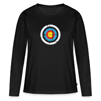 archer - T-shirt manches longues Premium bio Femme - noir - Devant - Julia (174cm)