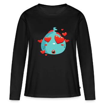 Bosse bleue - T-shirt manches longues Premium bio Femme - noir - Devant - Julia (174cm)
