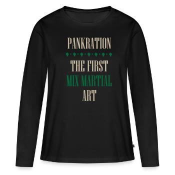Le premier mélange d'art martial - T-shirt manches longues Premium bio Femme - noir - Devant - Julia (174cm)