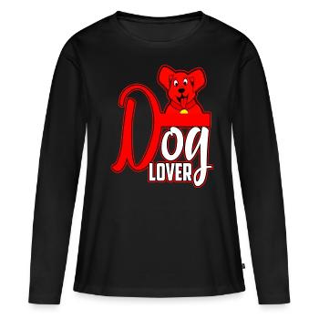 Dog Lover - Frauen Premium Bio Langarmshirt - Schwarz - Vorne - Julia (174cm)