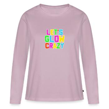 Glow Neon Party Fest Leuchten Crazy Geschenk - Frauen Premium Bio Langarmshirt - Altrosa - Vorne - Julia (174cm)