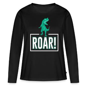 Roar Dinosaurs - Women's Premium Organic Long Sleeve Shirt - black - Front - Julia (174cm)
