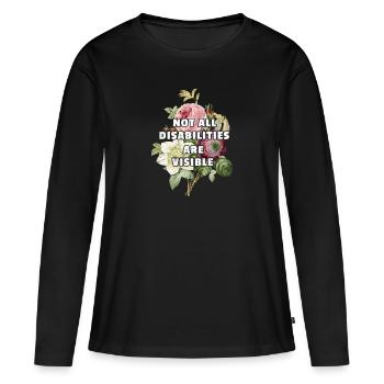 Fibromyalgie - Frauen Premium Bio Langarmshirt - Schwarz - Vorne - Julia (174cm)