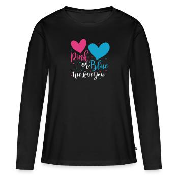 grossesse - T-shirt manches longues Premium bio Femme - noir - Devant - Julia (174cm)