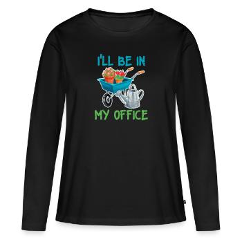 Gartenarbeit - Frauen Premium Bio Langarmshirt - Schwarz - Vorne - Julia (174cm)