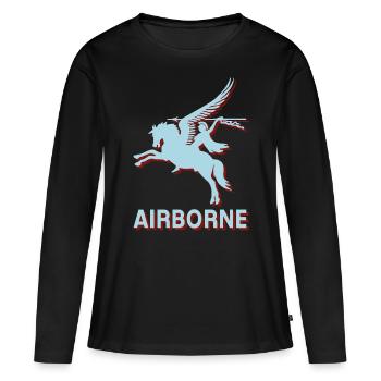 Arnhem Oosterbeek Parachute Regiment Airborne Para - T-shirt manches longues Premium bio Femme - noir - Devant - Julia (174cm)