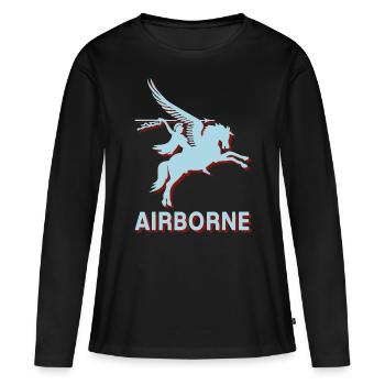 Arnhem Oosterbeek Parachute Regiment Airborne Para - T-shirt manches longues Premium bio Femme - noir - Devant - Julia (174cm)