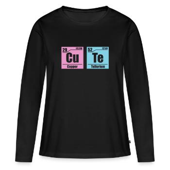 Cute copper tellurium chemical elements - Women's Premium Organic Long Sleeve Shirt - black - Front - Julia (174cm)