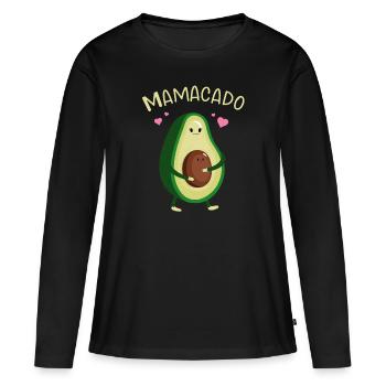 Mamacado avocado - Women's Premium Organic Long Sleeve Shirt - black - Front - Julia (174cm)