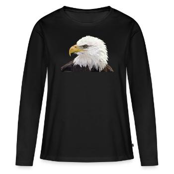 Bald eagle - Women's Premium Organic Long Sleeve Shirt - black - Front - Julia (174cm)