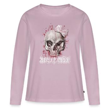 Heavy Mädl - Frauen Premium Bio Langarmshirt - Altrosa - Vorne - Julia (174cm)
