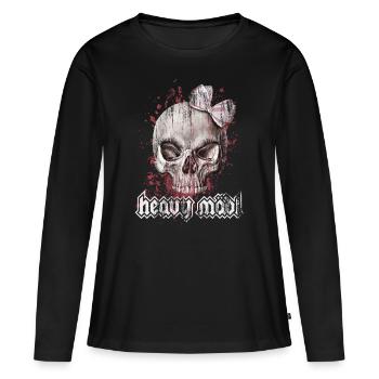 Heavy Mädl - Frauen Premium Bio Langarmshirt - Schwarz - Vorne - Julia (174cm)