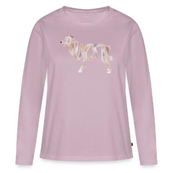 Aussie Red Merle - Frauen Premium Bio Langarmshirt - Altrosa - Vorne - Julia (174cm)