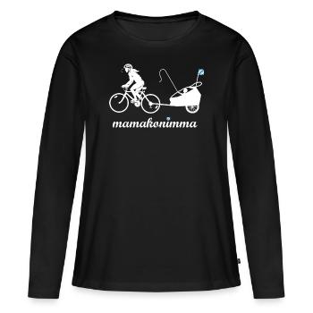 mamakonimma Mama Geschenk Muttertag bayrisch - Frauen Premium Bio Langarmshirt - Schwarz - Vorne - Julia (174cm)