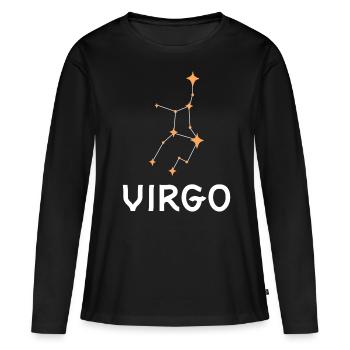 Signes du zodiaque - T-shirt manches longues Premium bio Femme - noir - Devant - Julia (174cm)