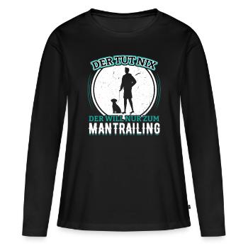 Suchhund Findehund Fährtenhund Mantrailer - Frauen Premium Bio Langarmshirt - Schwarz - Vorne - Julia (174cm)